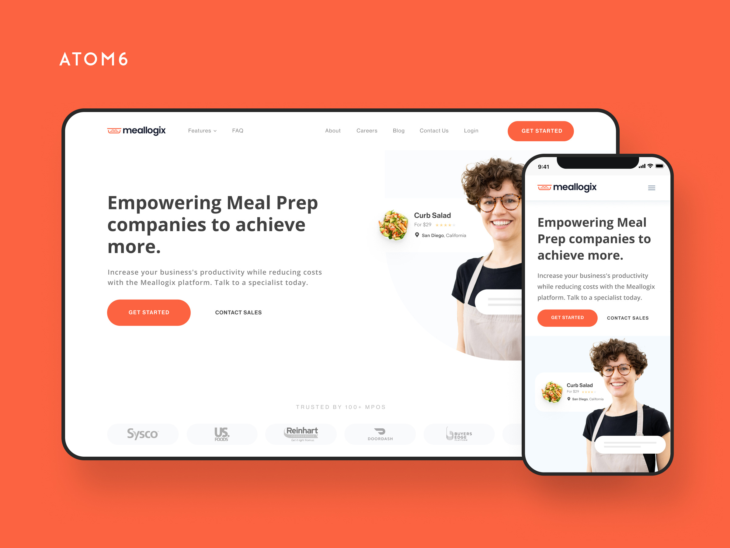 Web Application - Meallogix branding dashboard graphic design meal mobile mobile design orange ui uidaily uiux