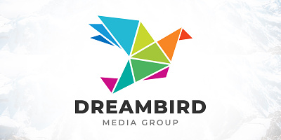 Colorful Polygon Freedom Dream Bird Logo Design creative dream bird marketing