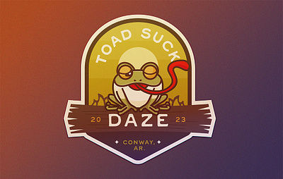 Toad Suck Daze Badge badge branding design festival graphic design illustration illustrator logo t shirt t shirt design toad typography vector