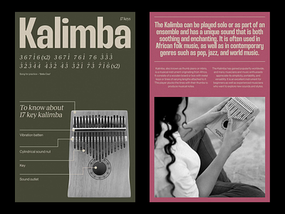 Kalimba 2023 trends animation art direction clean creative design graphic design grid history layout motion graphics music typo typography ui ui elements uidesign ux web web-design