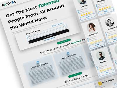 Web site design : PaidTal Ui, Ux. ui ux website design