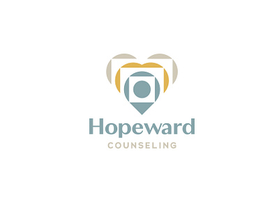 Hopeward Counseling bird dove forward freedom heart help hope human logo man mental health