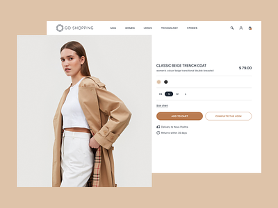 Clothing Store Web Design clean design store ui ux website