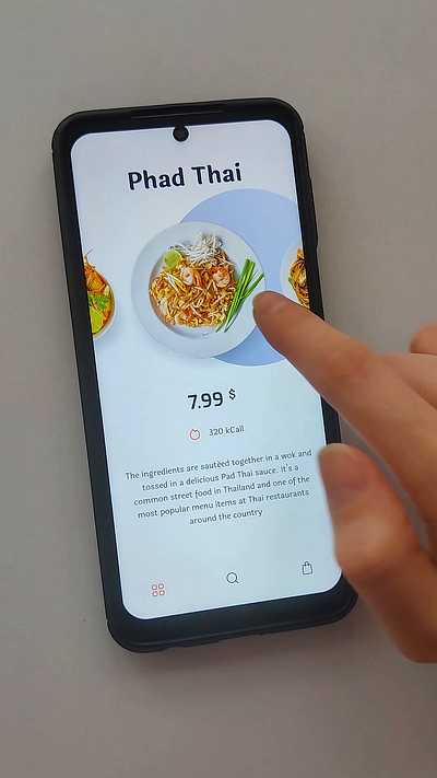 Asian Food Delivery after effect animated design animation branding color delivery app design figma food graphic design motion motion graphics phad thai typography ui ux