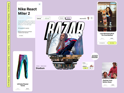 Bazar - UI Presentation design typography ui ux