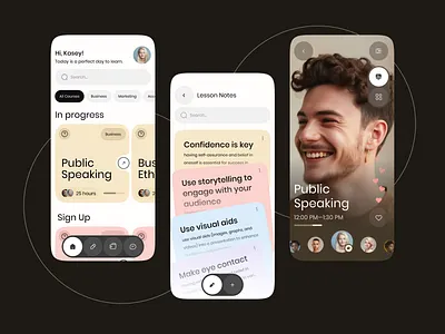 Online Course App app concept course e learning online online courses streaming ui