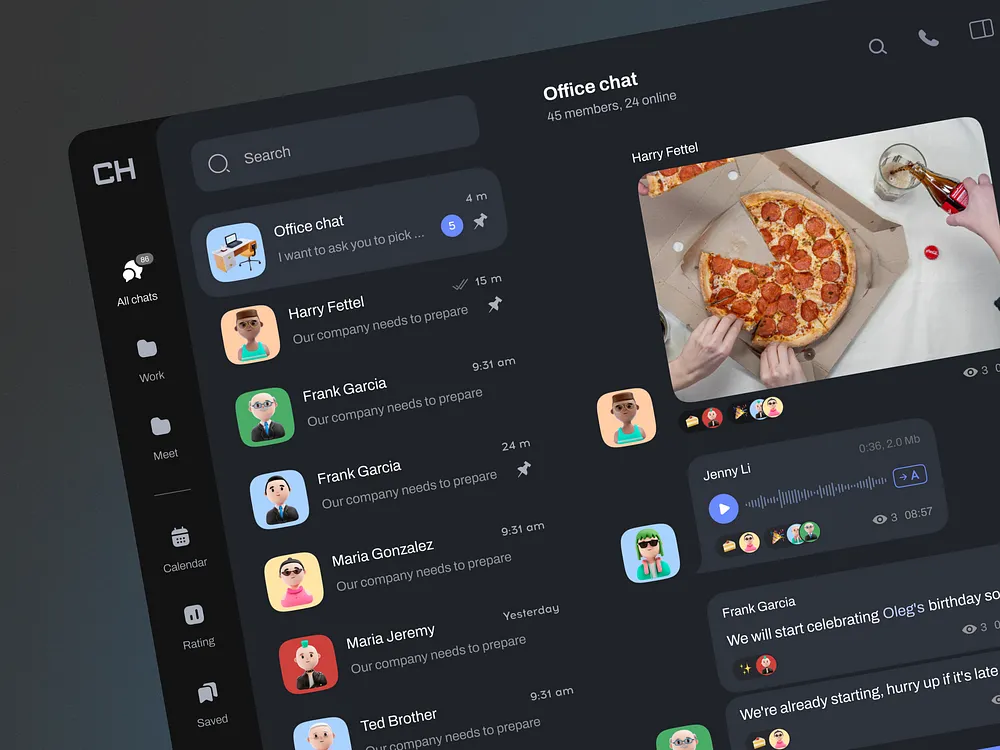 Chat UI designs, themes, templates and downloadable graphic elements …