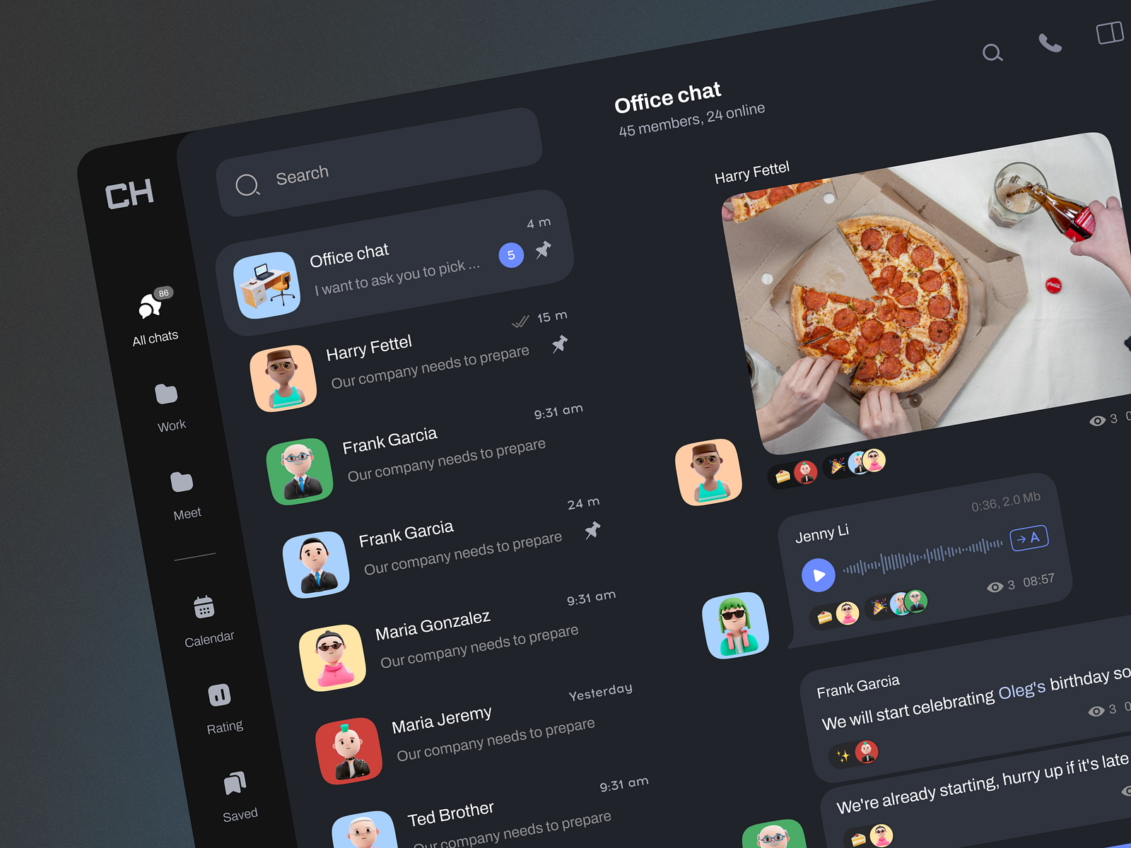 Web Chat UI by Ronas IT | UI/UX Team on Dribbble