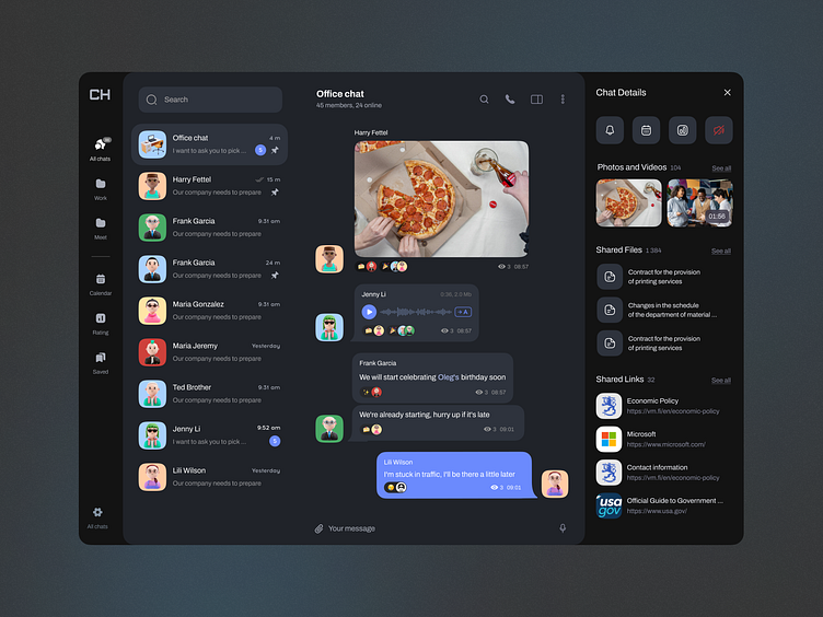 Web Chat UI by Ronas IT | UI/UX Team on Dribbble