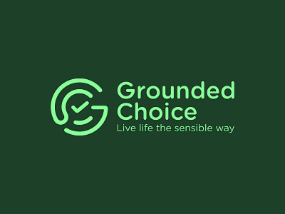 Grounded Choice design gc gc logo initials lettermark logo typo typogaphy
