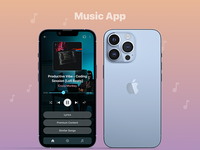 Music App - Concept Design app design ios app music app music player ui design uidesign visual design