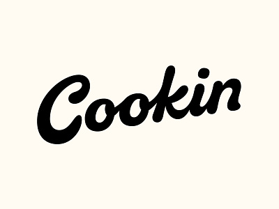 Cookin Script Wordmark branding lettering letttering logo logotype script signature type typography wordmark