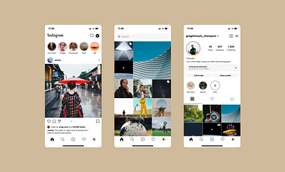 Instagram UI practice exercise ui