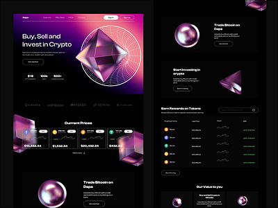 Dapa (Web 3 Landing Page) design figma productdesign ui ux web3 website