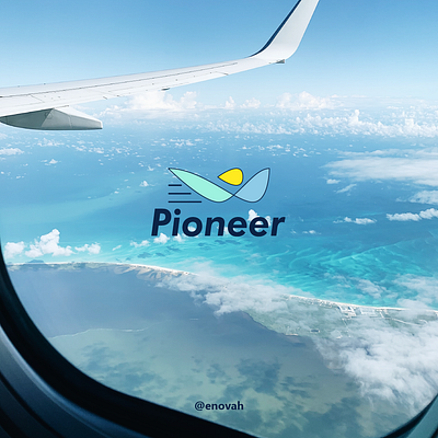 Pioneer, Airline logo airline branding challenge daily dailylogochallenge design fly graphic design illustration logo sky vector