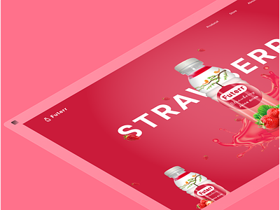 Beverage (strawberry) website drinks web design landing page strawberry website ui ux website design