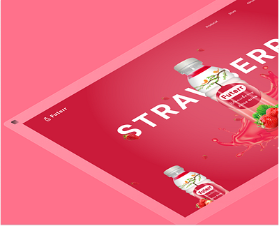 Beverage (strawberry) website drinks web design landing page strawberry website ui ux website design