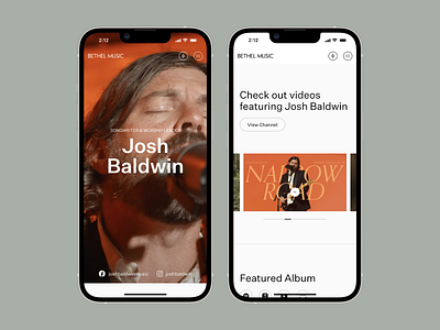 Music Artist Mobile Website album band bethel church concert conference event events ministry mobile music music video musician orange player slider song sound spotify worship