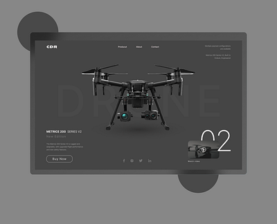 Drone website dark theme design drone landing page landing page ui ux website design