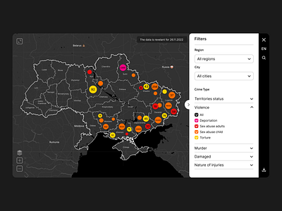 Interactive map of war design desktop dribbble interactive interactivemap interface main page map mapdesign menu screen settings statistics ui ukraine ux uxui war webdesign website