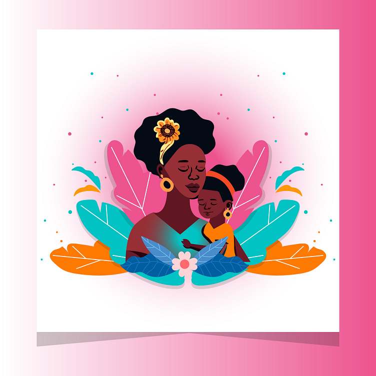 Mothers Day Flat Illustration By Sree Bijon Kumar Mohonto On Dribbble