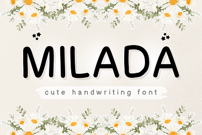 Milada Font cute font education font handwriten handwritten font logo font script font simple font wedding font