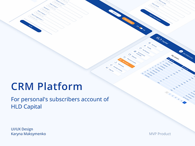 CRM Platform for HLD Capital authorization crm design finance login personal office platform registration typography ui ux