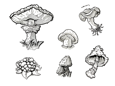 mushroom clipart black and white png landing