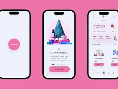 Mobile Christmas Gift App 3d 3d design android app animatio app app design branding design graphic design illustration ios app logo mobile app mobile app design typography ui ui design ux ux design vector