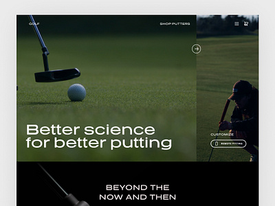 Putter—product site 1 golf identity layout typography ui website