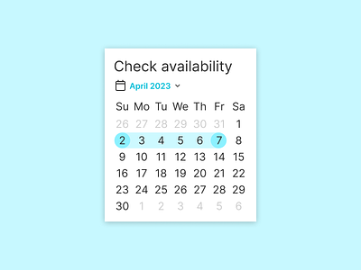 DailyUI #080 Date Picker blue calendar daily ui dailyui date date picker design ui