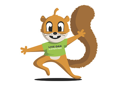 Squirrel Mascot acorn bushy tail cute elementary excited fun live oak mascot mascot design school squirrel