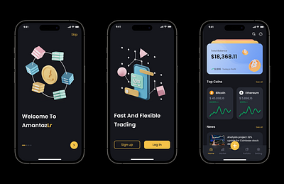 Crypto Wallet App 3d design android app app app design crypto wallet app design ios app mobile app mobile app design mobile design ui