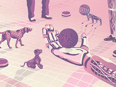 Robotics - i2i Art Inc. - ©Kuba Ferenc ai artificial intelligence conceptual custom dogs editorial graphic i2i art inc. illustration illustrator kuba ferenc robotics