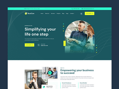 Business Consulting landing page business design illustration minimal mugli themeforest uiux webdesign