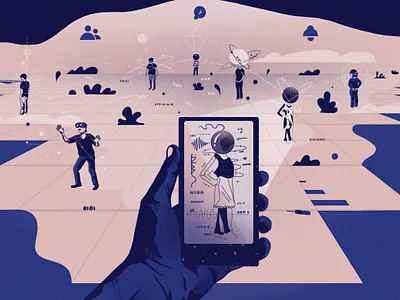 Virtual Reality - i2i Art Inc. - ©Kuba Ferenc conceptual editorial graphic i2i art illustration illustrator kuba ferenc virtual reality