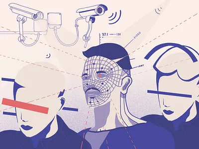 Vision for Papaya Rock - i2i Art Inc. - ©Kuba Ferenc conceptual custom diagram editorial future graphic i2i art illustration illustrator kuba ferenc survelliance