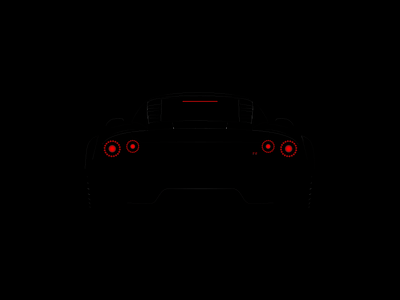 Vector Nissan GTR black car gtr illustration nissan outlines vector