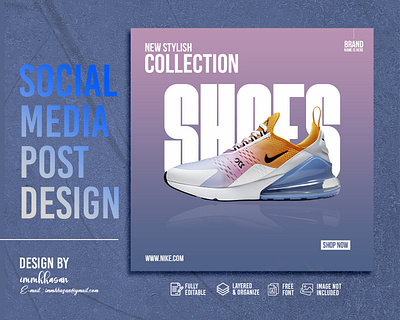 social media post design ads advertising air banner banner design branding design facebook instagram media nike post shoes social