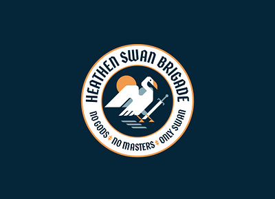 Swan Brigade badge football logo soccer swan