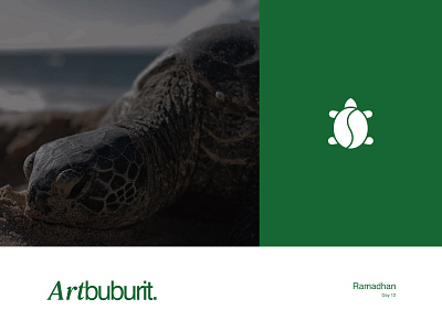 ARTbuburit Logo Day 0.12 animal black branding coffee concept design graphic design green idea ikon logo minimalism onlineshop shop turtle white