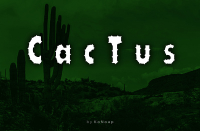 Cactus Font design graphic design illustration typography vector