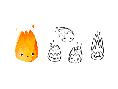 fire character design illustration