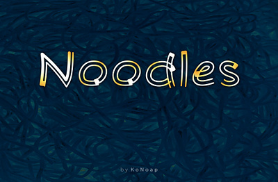Noodles Font design graphic design typography vector
