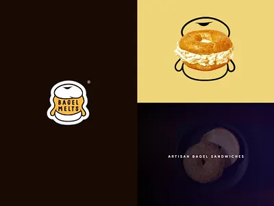 FAST FOOD LOGO | BAGELS WITH CHEESE adobe illustrator bagels fast ffod brand design brand identity cheese chesee bagel design fast food logo food logo illustration logo logo design logo design concept logo folio traditional food