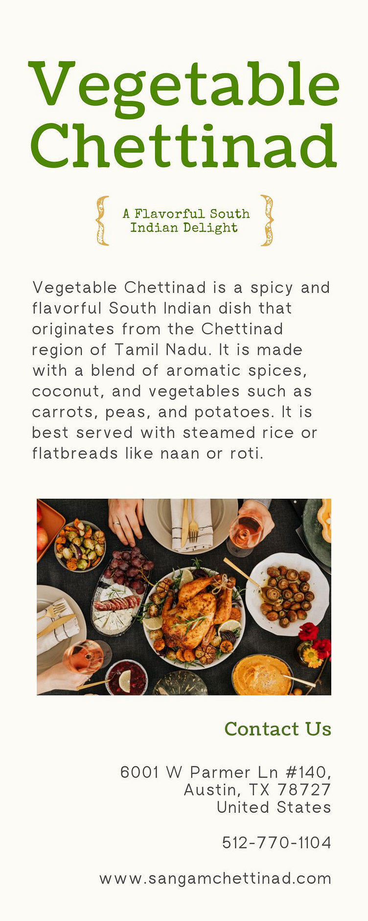 Vegetable Chettinad - A Flavorful South Indian Delight by Sangam ...