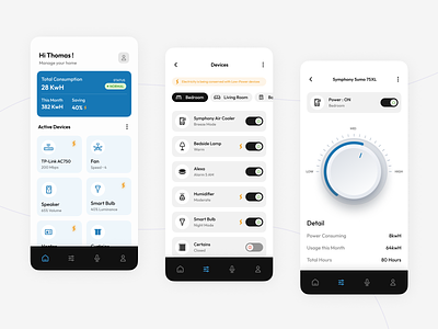 HomeZen — Smart Home Control App ai clean design dribbble figma homezen minimal minimalist simple smart home ui ui design uiux user interface
