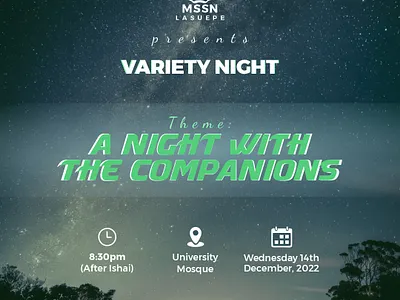 A Night with the Companions design graphic design islamic