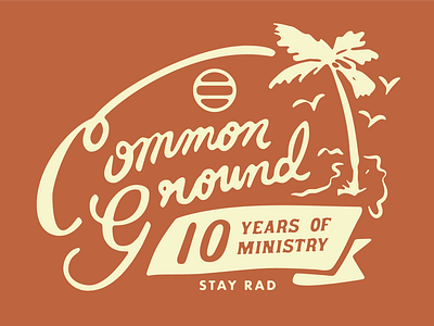 Common Ground Anniversary design illustration lettering type