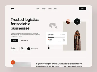 Gamut Logistics UI Concept Landing Page: Clean and Oceanic 3d abstract adobe branding design graphic design illustration logo uidesign uiux